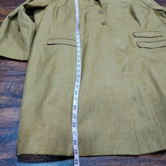 PRET A PORTER SUITS Stylish Tan Vintage Fully Lined Blazer & Pants Set Size 26W - Picture 16 of 16